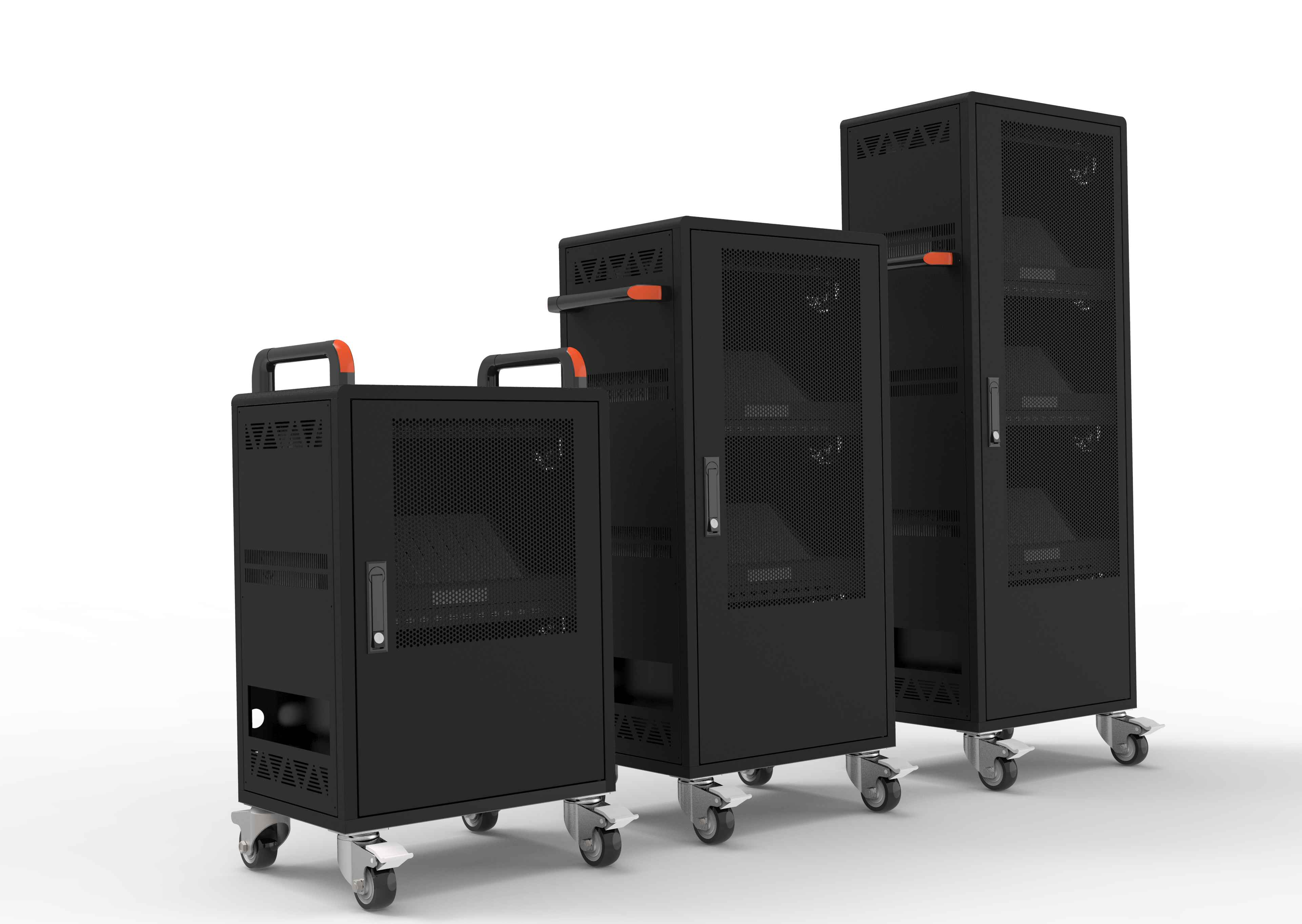 12, 24,36, 48 bay USB-A charging cart